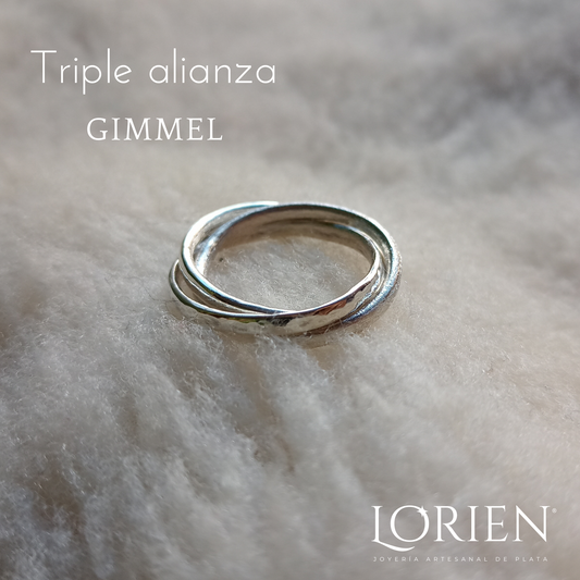Anillo "Triple alianza" en plata 925