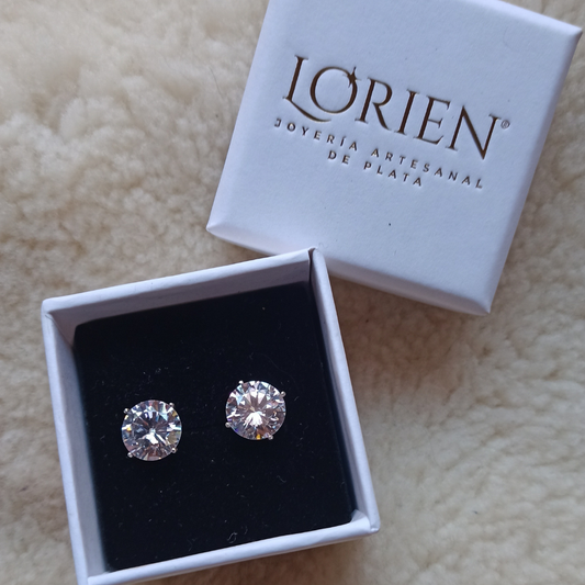 Aretes "Julia" de circonia y plata 925