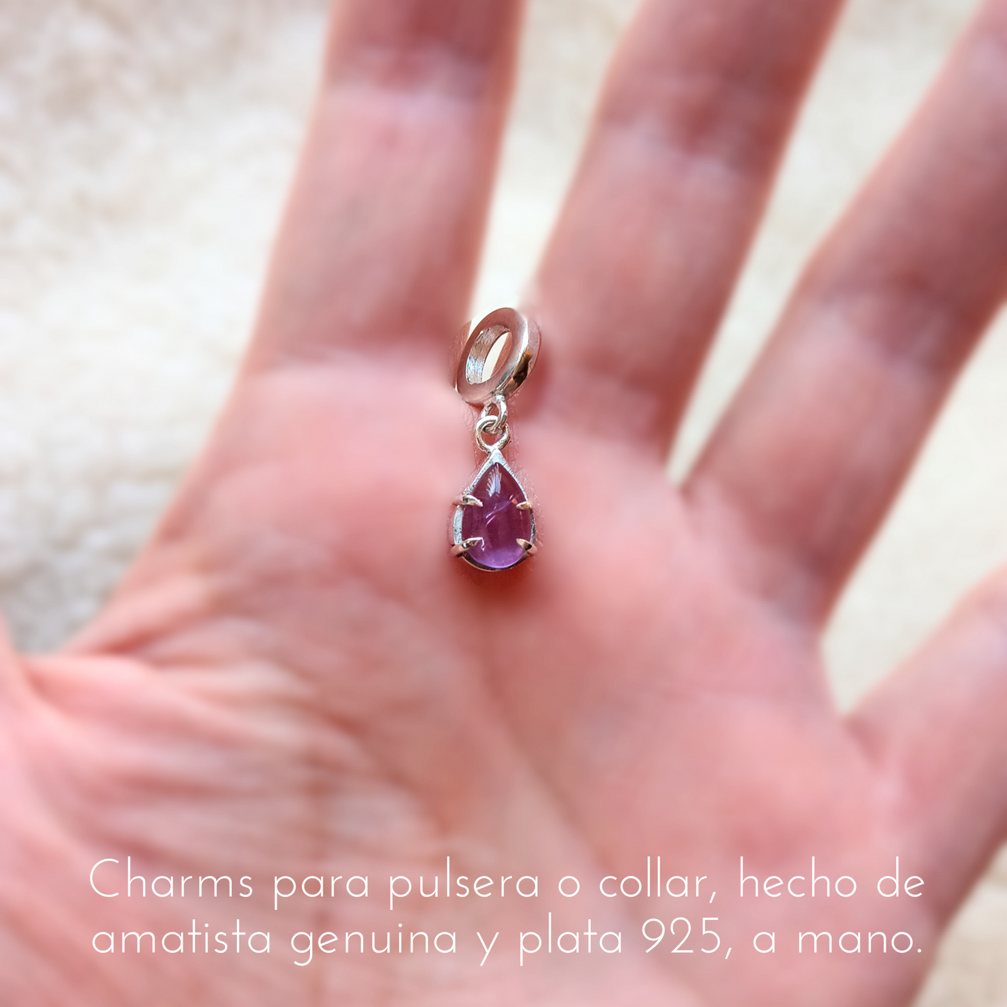 Charm "Tears of the Moon" de amatista y plata 925