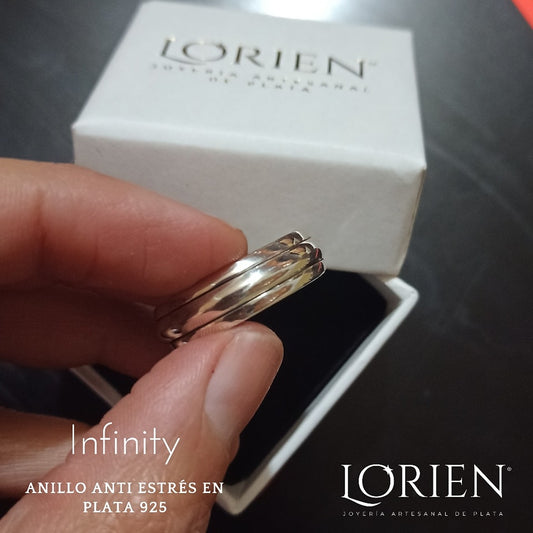Anillo "Infinity" antiestrés de plata 925