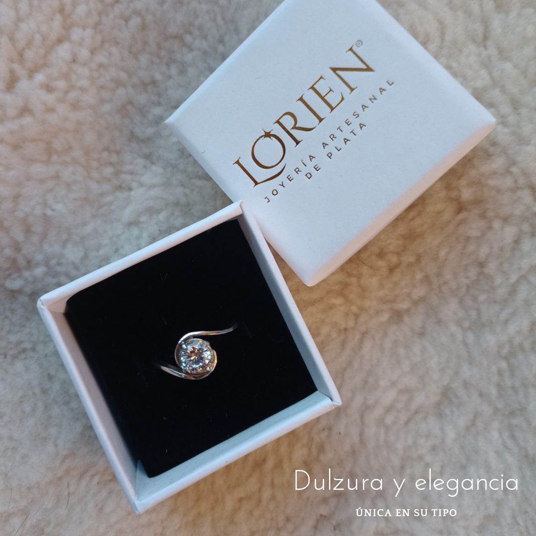Anillo de promesa / compromiso "Ensueño" en plata 925