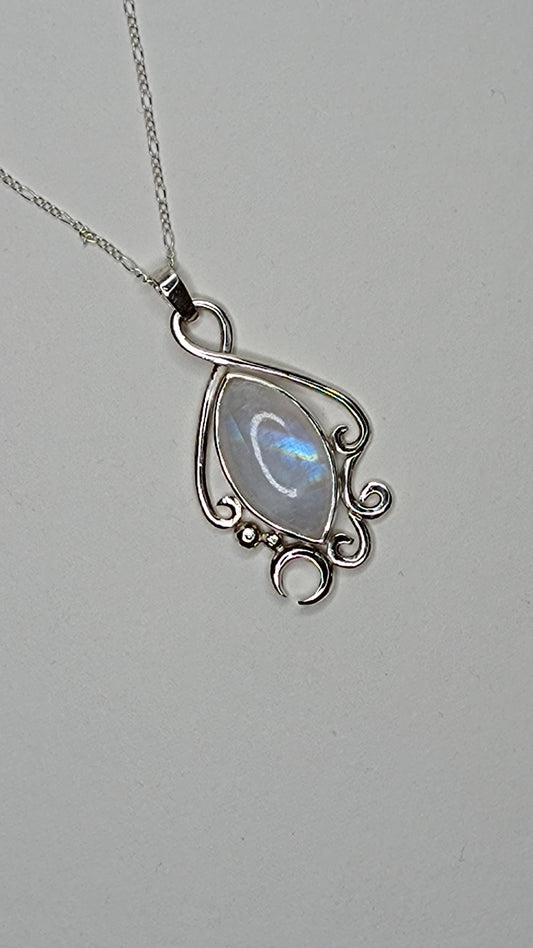 Collar "Moonlight Deluxe" Con piedra de luna y plata 925