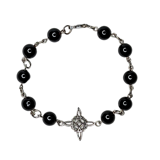 Super Protection Bracelet, made of tourmaline and witch's knot.