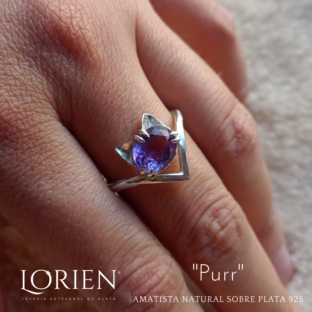 Anillo "Purr" de plata 925