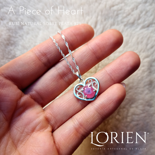 Collar "A Piece of Heart" de plata 925