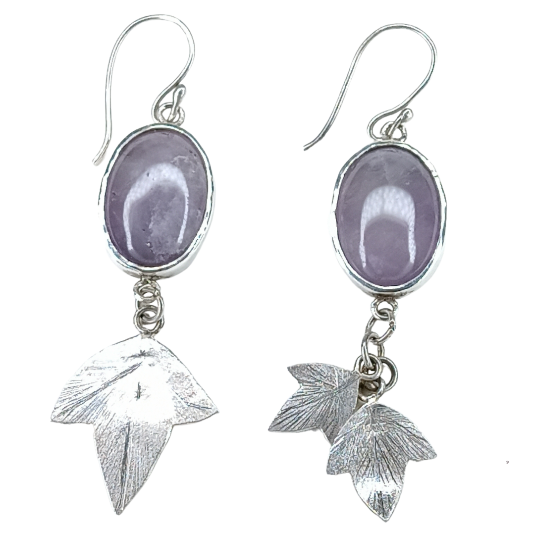 Aretes "Vines" de amatista y plata 925