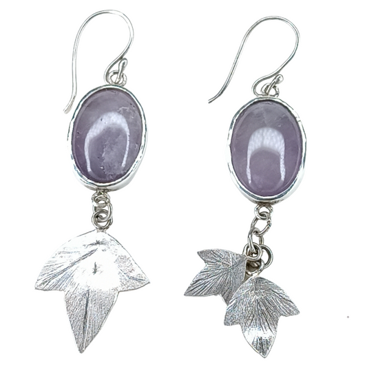 Aretes "Vines" de amatista y plata 925