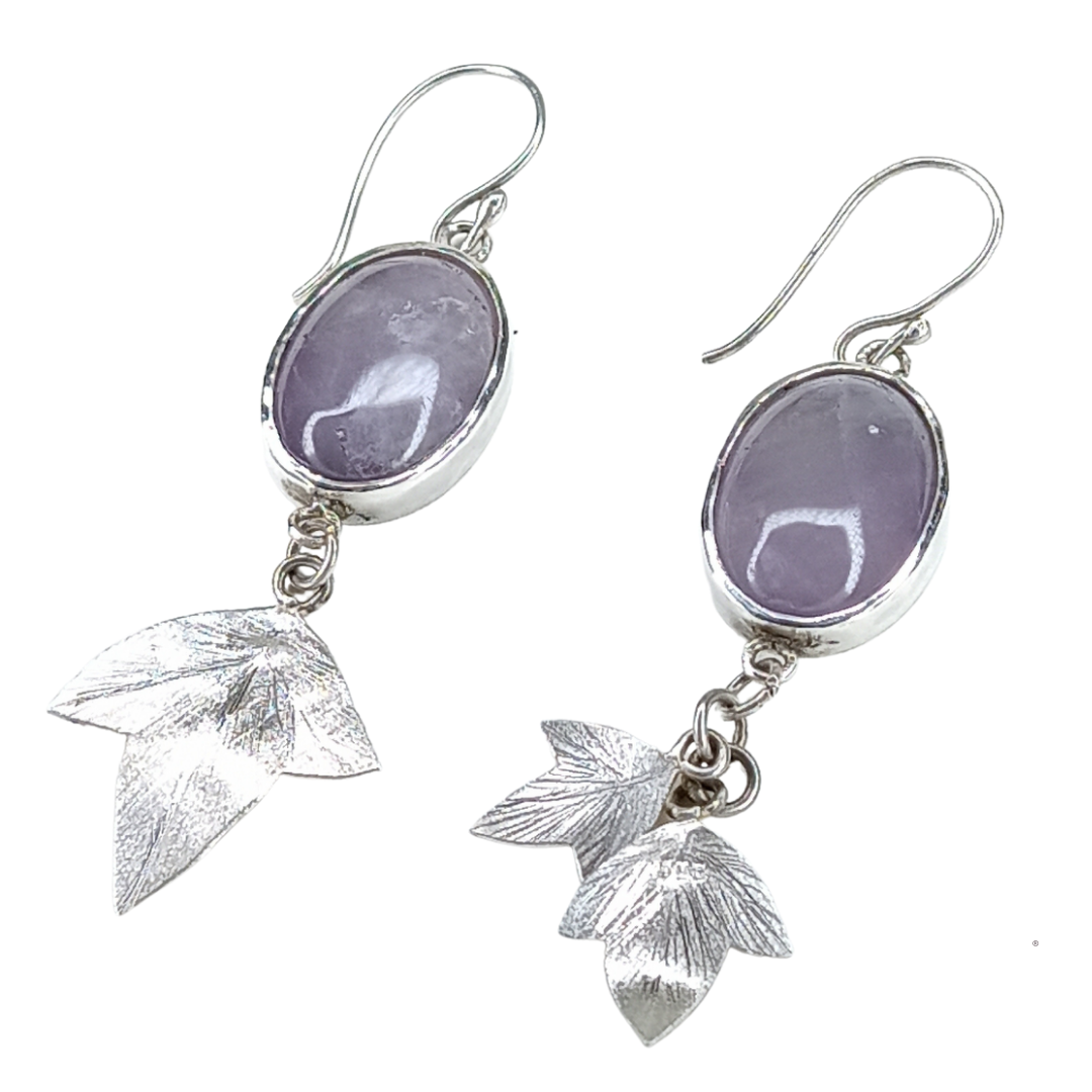 Aretes "Vines" de amatista y plata 925