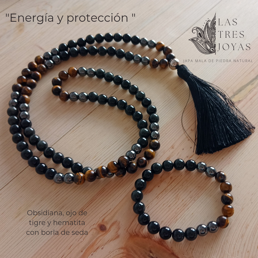 Japa Mala con pulsera "Energía y Fuerza"