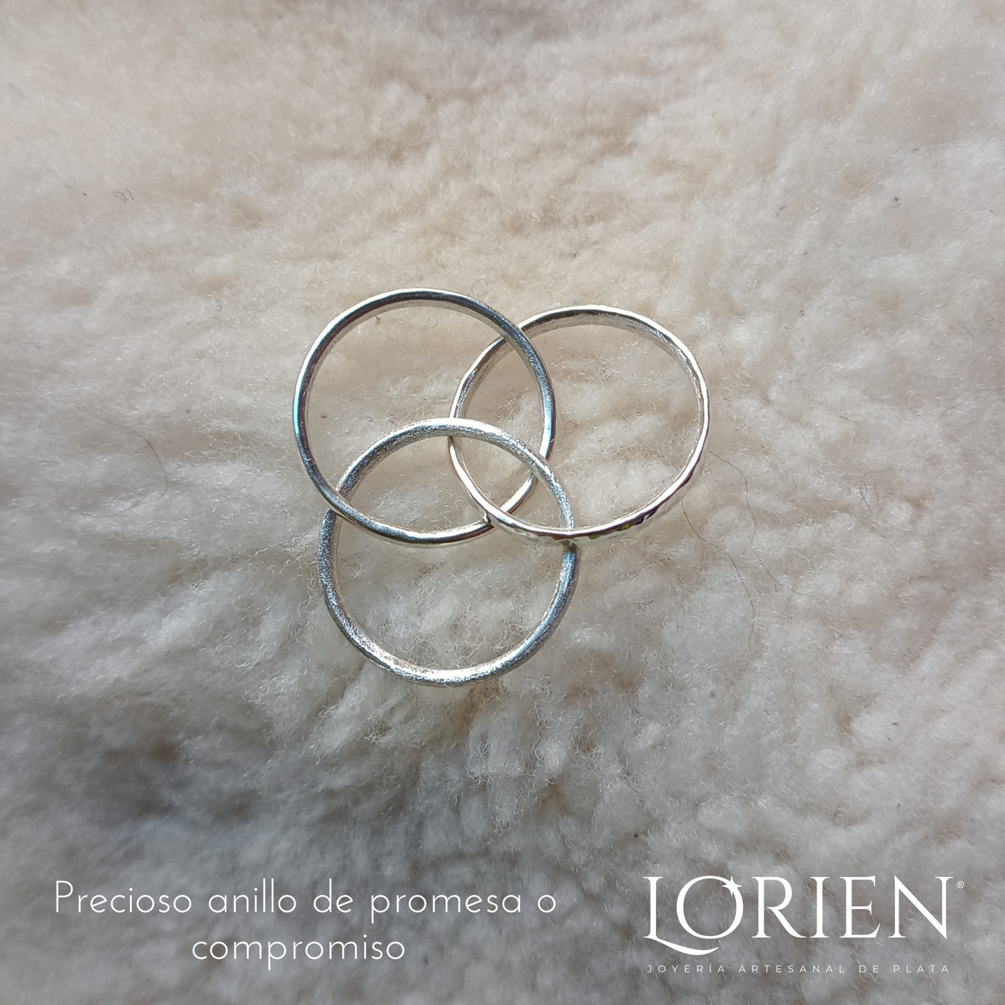Anillo "Triple alianza" en plata 925