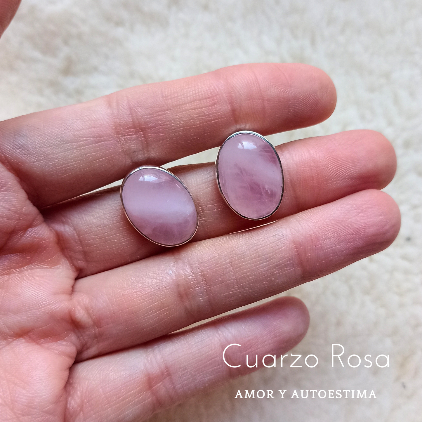 Aretes "Hermosa" plata 925 y piedra.