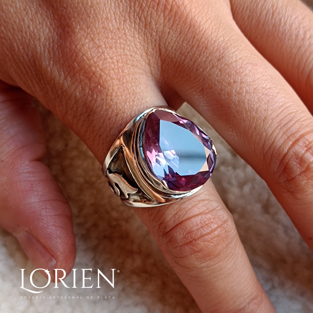 Anillo "Sultana" de Alejandrita Czochralski