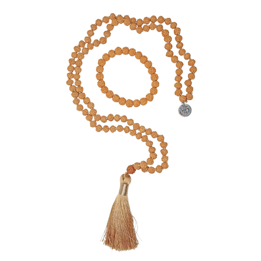 Japa Mala con pulsera "Rudraksha"