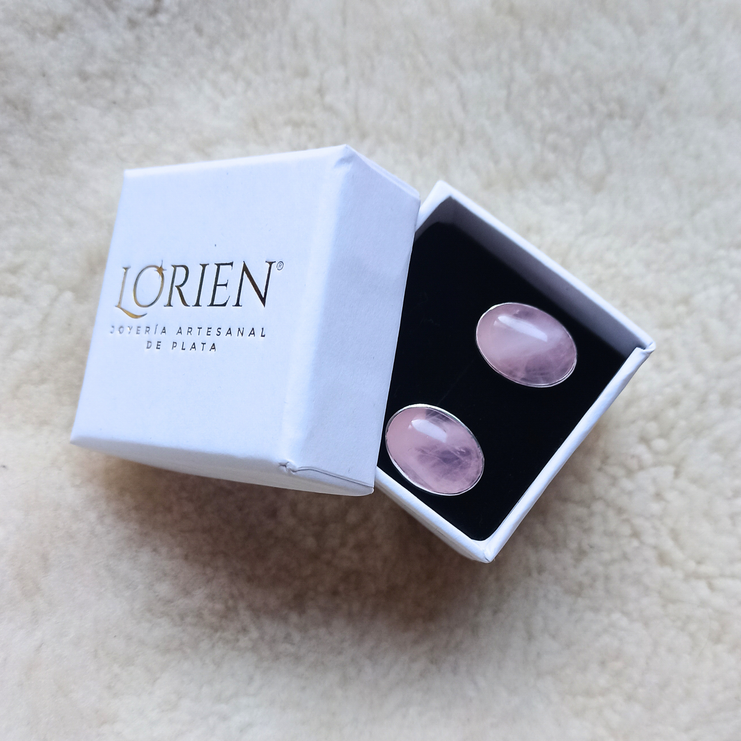 Aretes "Hermosa" plata 925 y piedra.