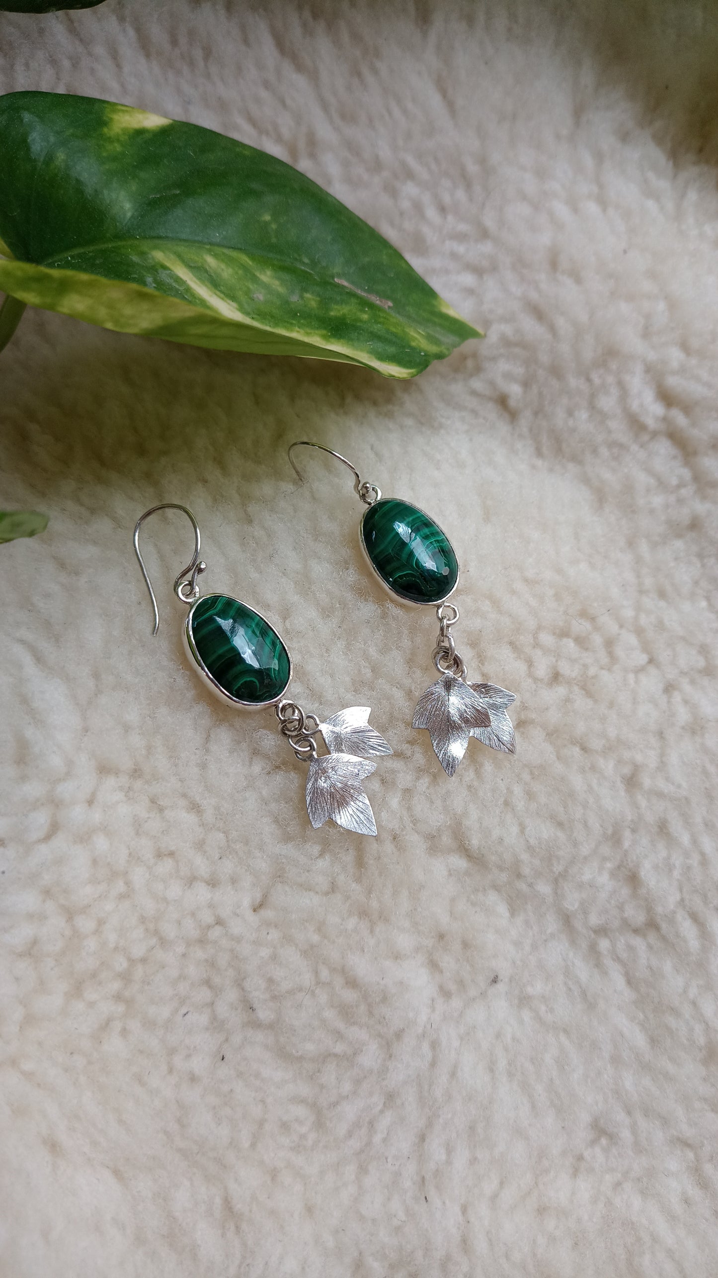Aretes "Vines" de amatista y plata 925
