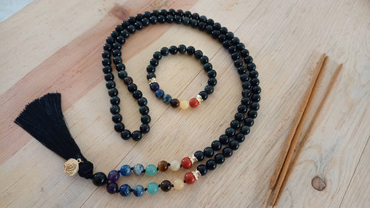 Japa Mala con pulsera "7Chakras"