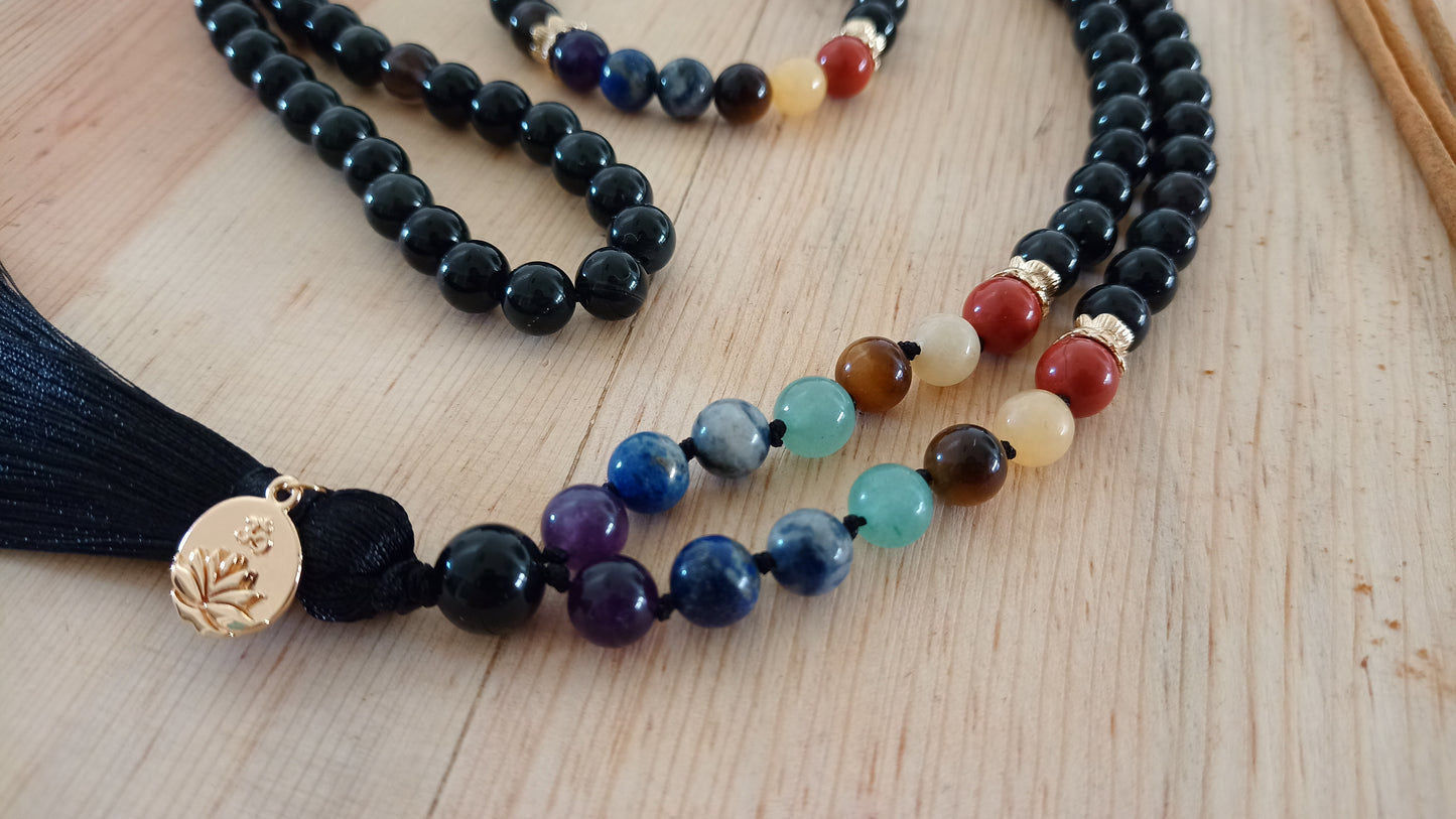Japa Mala con pulsera "7Chakras"