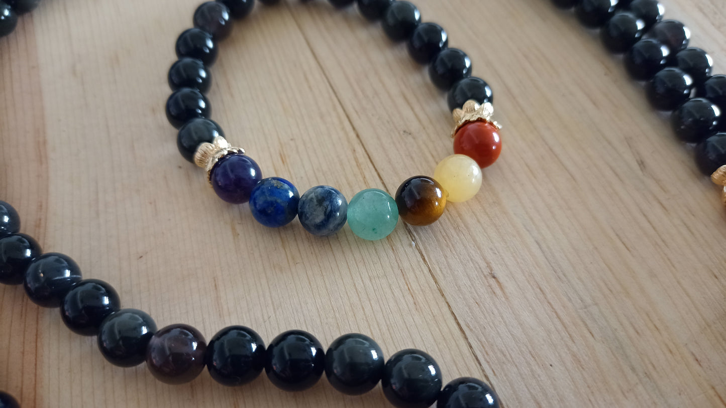 Japa Mala con pulsera "7Chakras"
