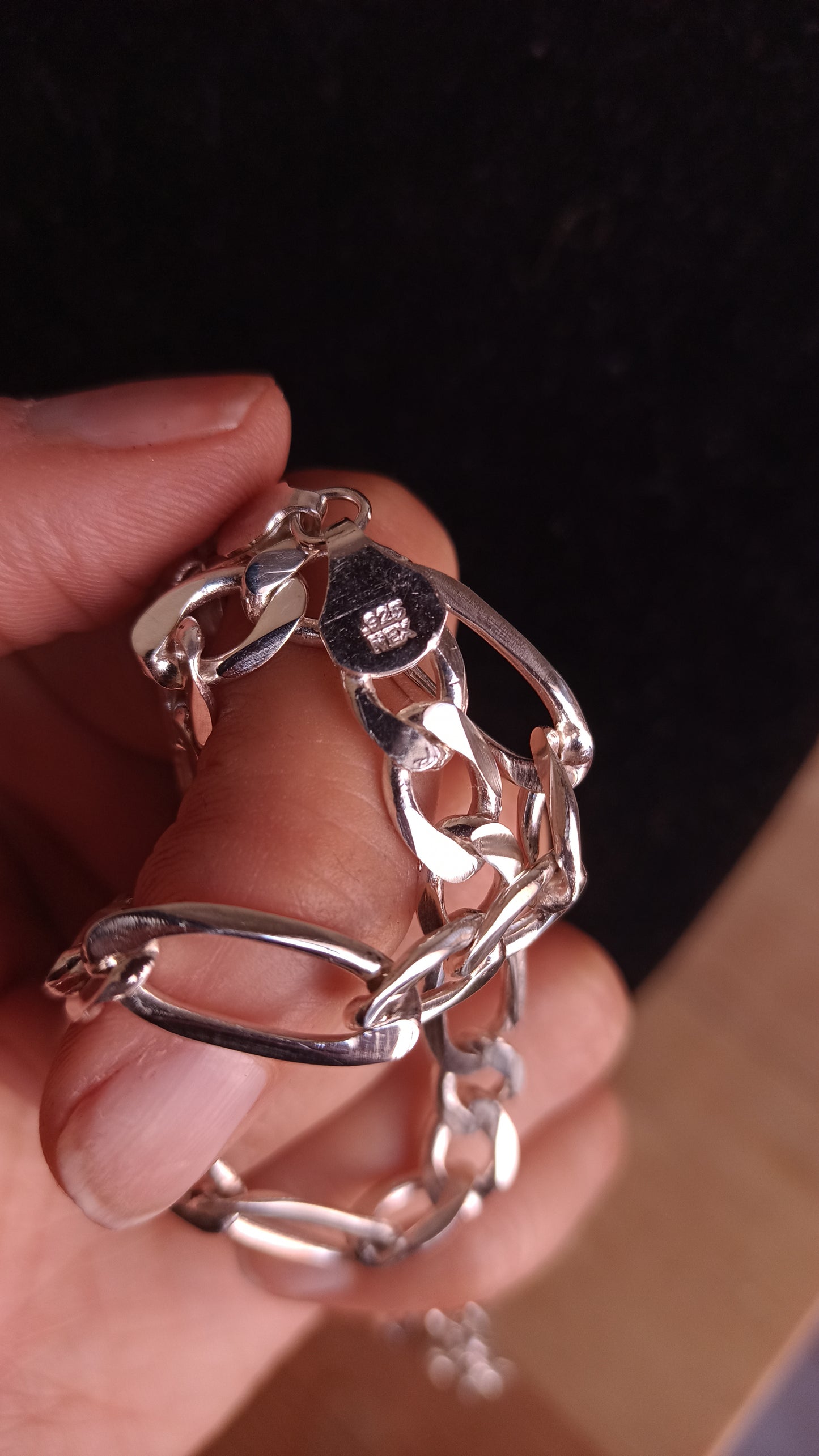 Cadena "Fierce" tejido cartier 3 x 1 plata sólida 925 para caballero